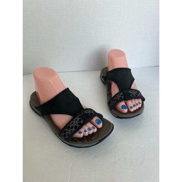 Merrell Black Qform Air Cushion Performance Sandals Strappy Slide Size 8 - Picture 2 of 12
